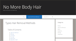 Desktop Screenshot of nomorebodyhair.com