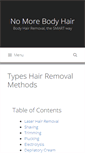 Mobile Screenshot of nomorebodyhair.com