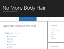 Tablet Screenshot of nomorebodyhair.com